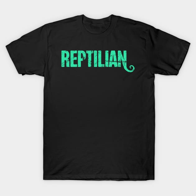 Reptilian Conspiracy Theorist Theory T-Shirt by MeatMan